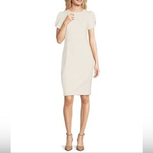 🥰 Calvin Klein Crew Neck Short Sleeve Tulip Sheath Dress 18W NWT